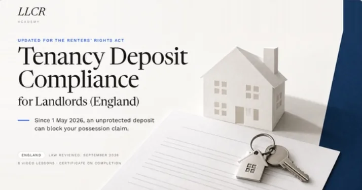 Course cover: Tenancy Deposit Compliance for Landlords (England)